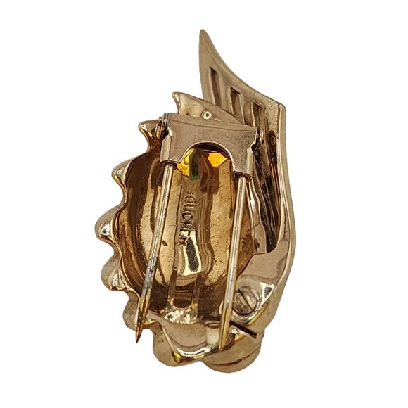 Vintage Heavy Signed Boucher Retro Brooch (A3645) - Picture 4 of 6